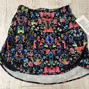 lululemon athletica Black Multicolor Floral High-Low Skirt